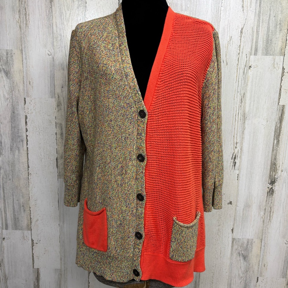NorthStyle Multicolor and Orange Women's‎ Cardigan Sweater